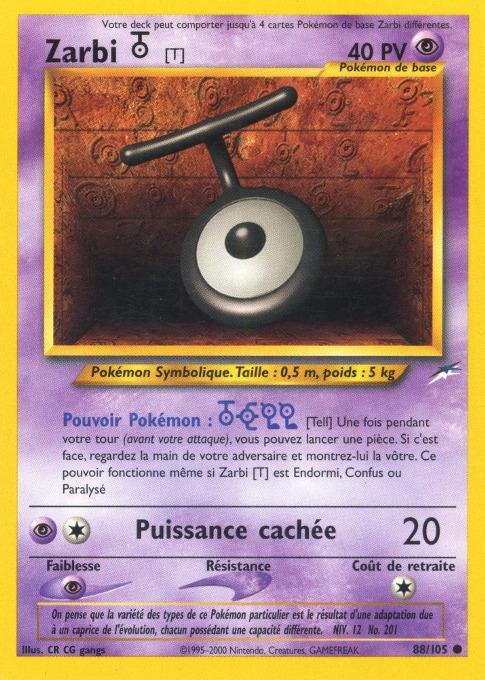 Carte Pokémon: Zarbi [T]