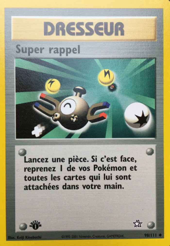 Carte Pokémon: Super Rappel