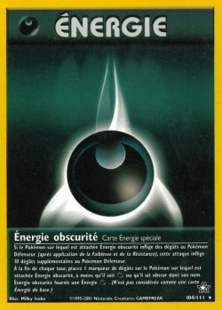 Carte Pokémon: Énergie obscurité