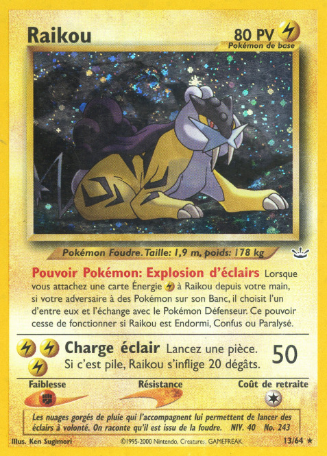 Carte Pokémon: Raikou