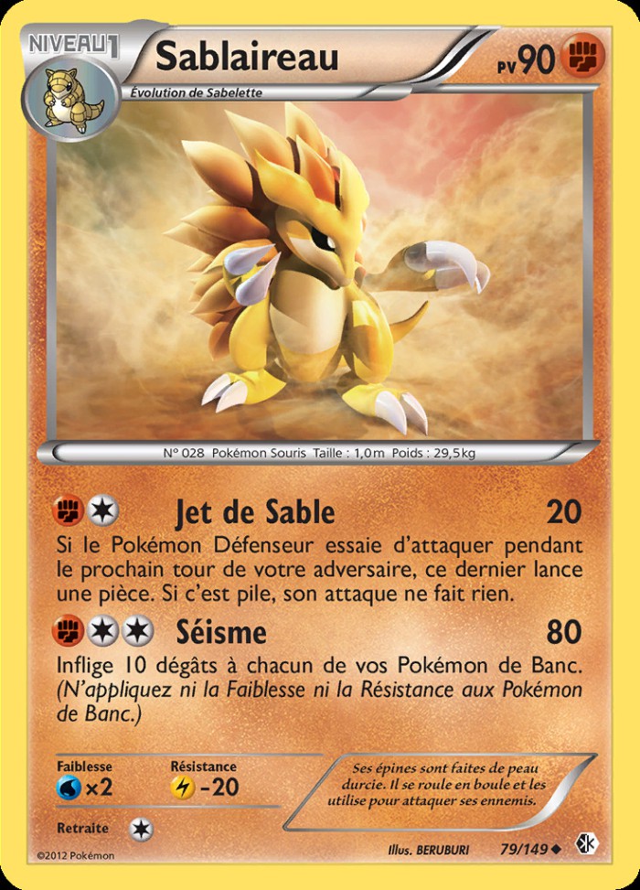 Carte Pokémon: Sablaireau