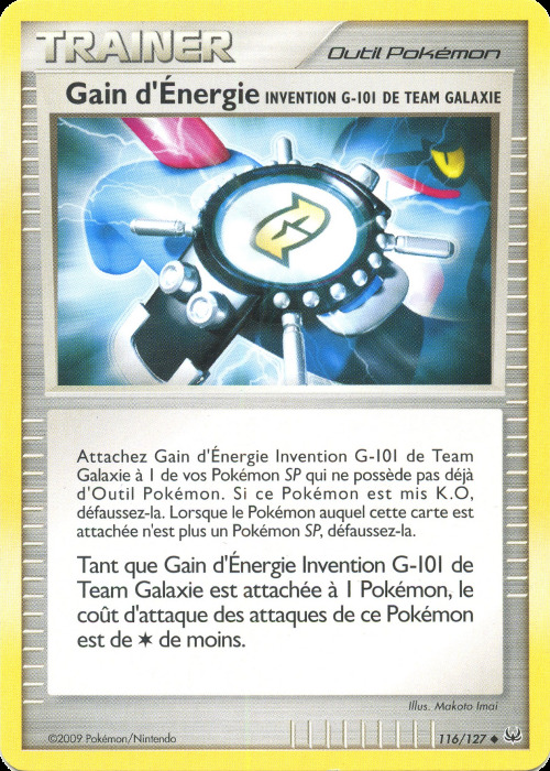 Carte Pokémon: Gain d'Énergie Invention G-101 de Team Galaxie