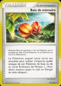 Carte Pokémon: Baie de mémoire