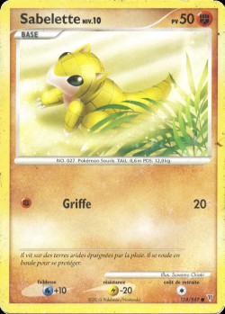 Carte Pokémon: Sabelette