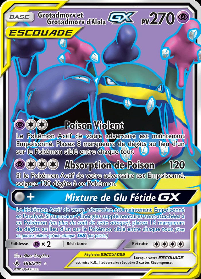 Carte Pokémon: Grotadmorv et Grotadmorv d'Alola GX