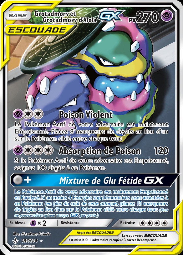 Carte Pokémon: Grotadmorv et Grotadmorv d'Alola GX