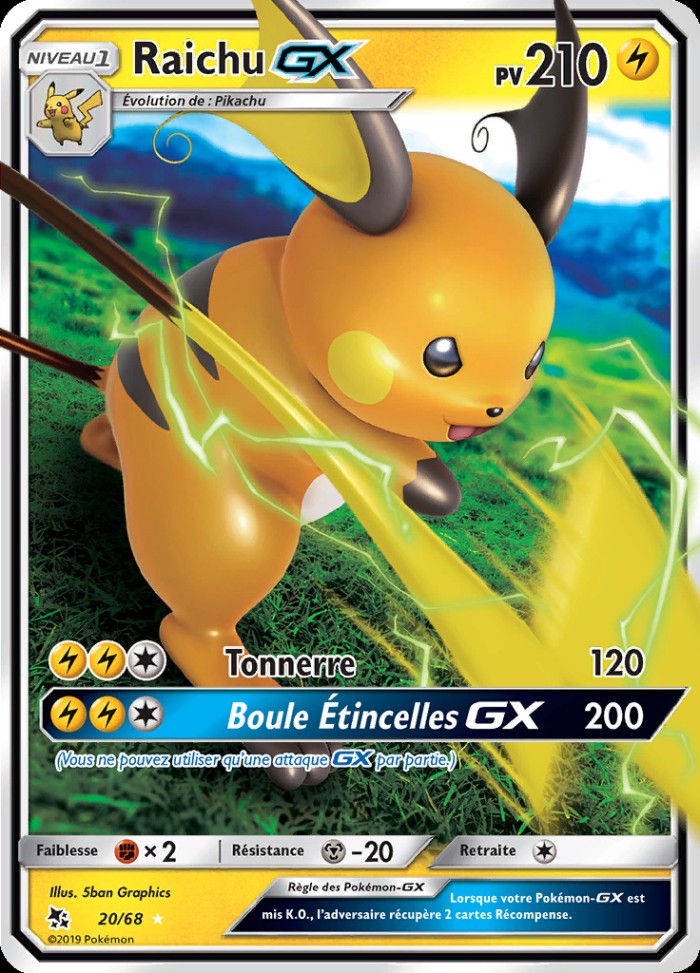 Carte Pokémon: Raichu GX