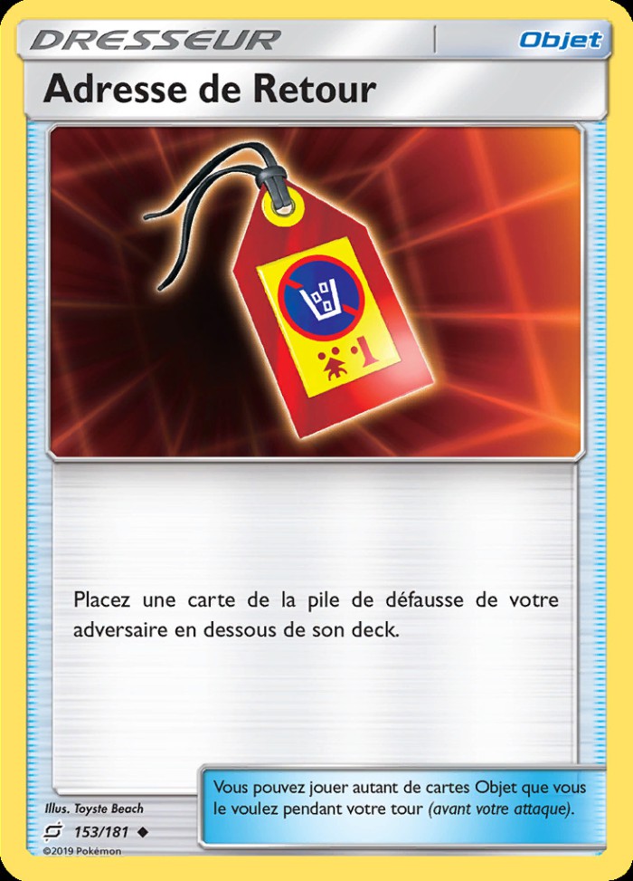 Carte Pokémon: Adresse de Retour