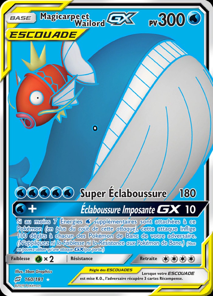 Carte Pokémon: Magicarpe et Wailord GX