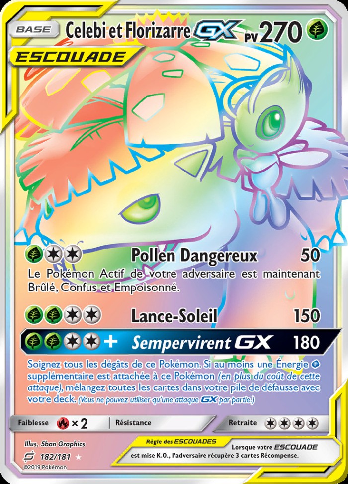 Carte Pokémon: Celebi et Florizarre GX