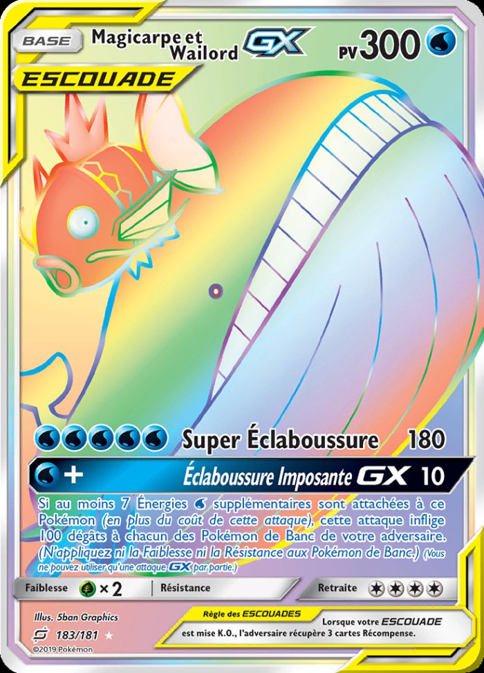 Carte Pokémon: Magicarpe et Wailord GX