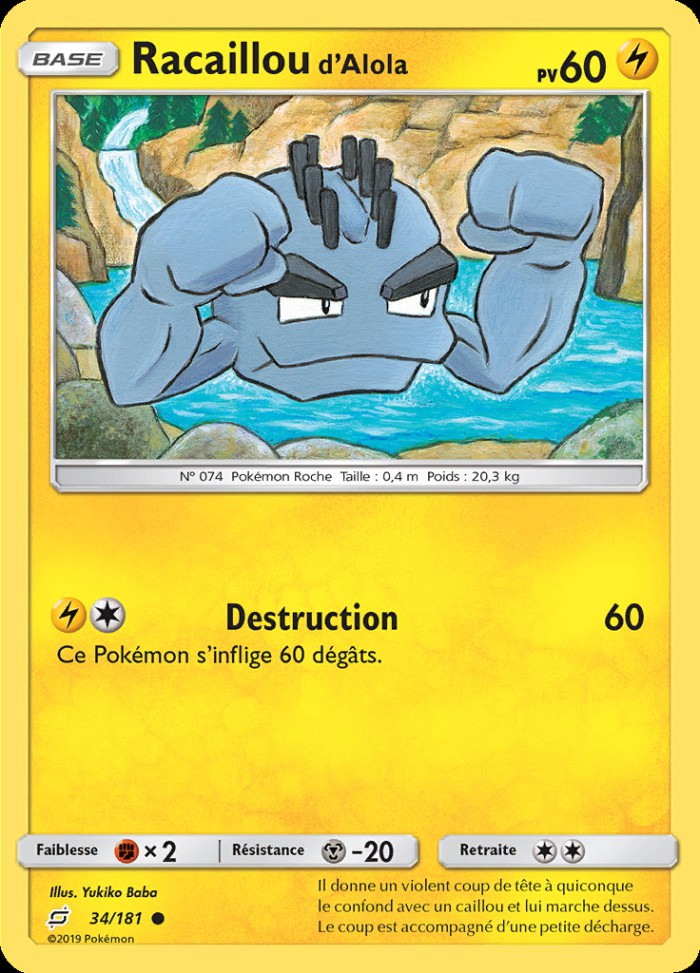 Carte Pokémon: Racaillou d'Alola