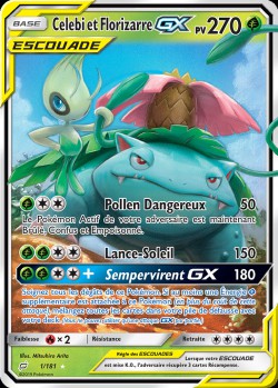 Carte Pokémon: Celebi et Florizarre GX