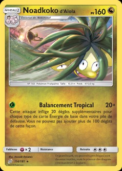 Carte Pokémon: Noadkoko d'Alola