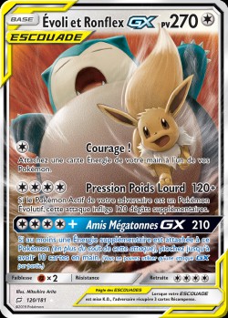 Carte Pokémon: Évoli et Ronflex GX