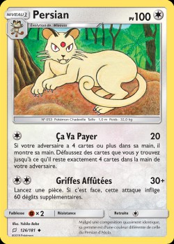 Carte Pokémon: Persian