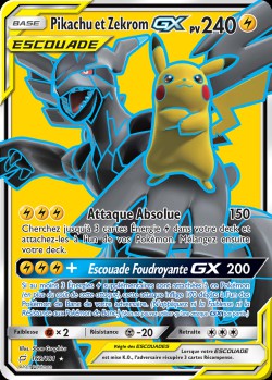 Carte Pokémon: Pikachu et Zekrom GX