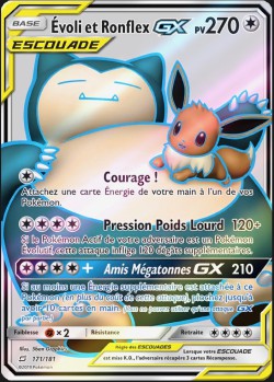 Carte Pokémon: Évoli et Ronflex GX