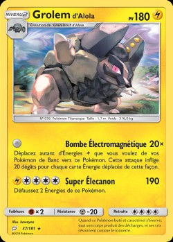 Carte Pokémon: Grolem d'Alola