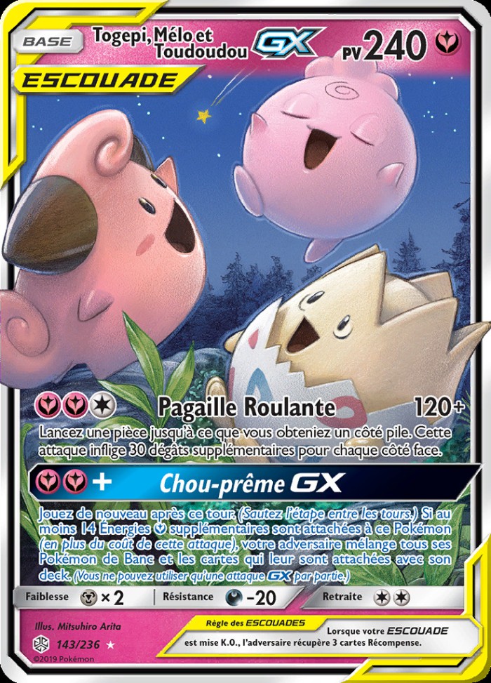 Carte Pokémon: Togepi, Mélo et Toudoudou GX