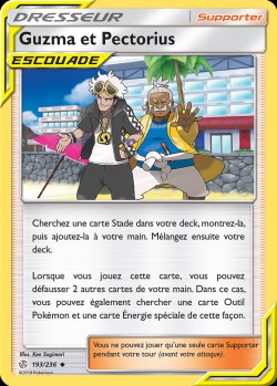 Carte Pokémon: Guzma et Pectorius