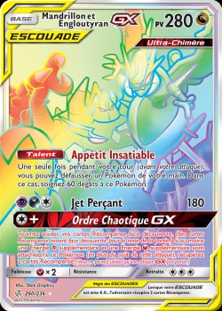 Carte Pokémon: Mandrillon et Engloutyran GX