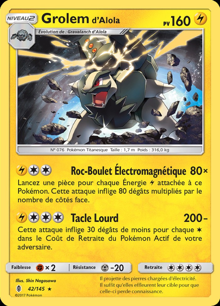 Carte Pokémon: Grolem d'Alola