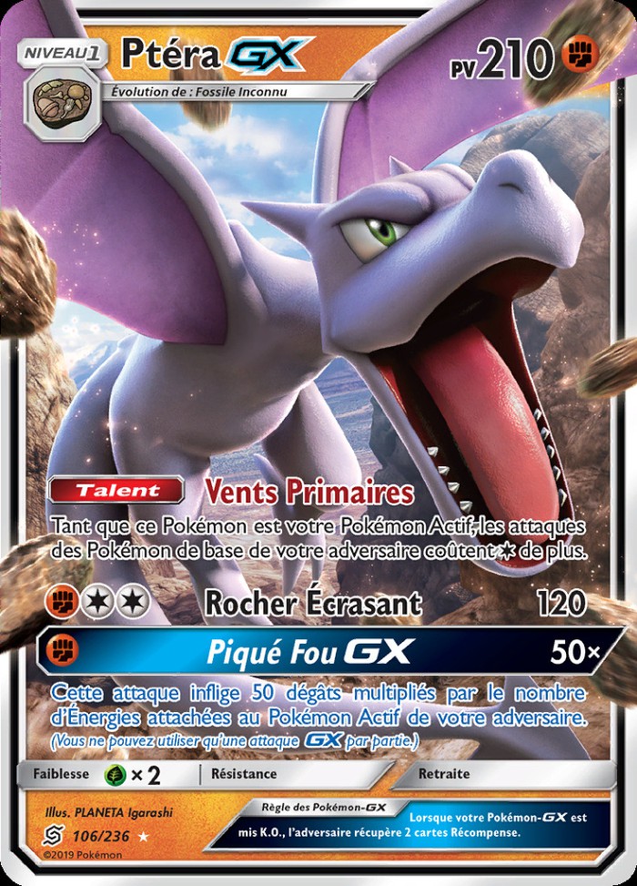 Carte Pokémon: Ptéra GX