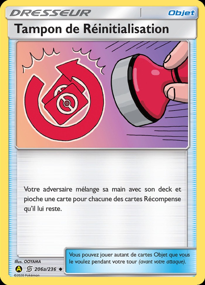 Carte Pokémon: Tampon de Réinitialisation