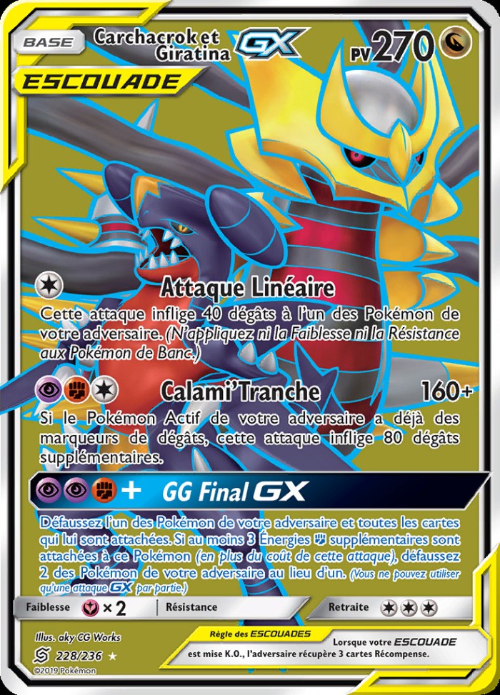 Carte Pokémon: Carchacrok et Giratina GX