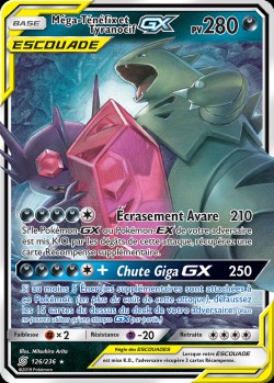 Carte Pokémon: Méga-Ténéfix et Tyranocif GX