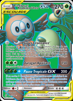 Carte Pokémon: Brindibou et Noadkoko d'Alola GX