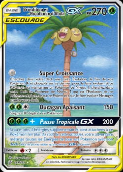 Carte Pokémon: Brindibou et Noadkoko d'Alola GX