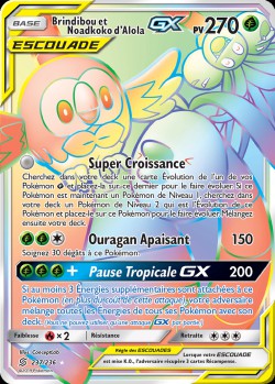 Carte Pokémon: Brindibou et Noadkoko d'Alola GX