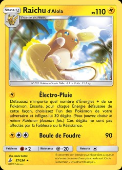 Carte Pokémon: Raichu d'Alola