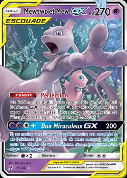 Carte Pokémon: Mewtwo et Mew GX