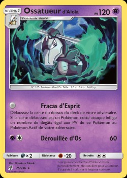 Carte Pokémon: Ossatueur d'Alola