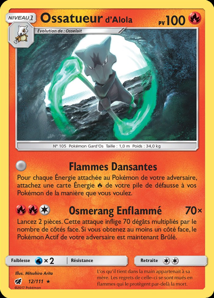 Carte Pokémon: Ossatueur d'Alola