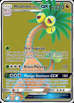 Carte Pokémon: Noadkoko d'Alola GX