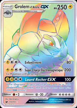 Carte Pokémon: Grolem d'Alola GX