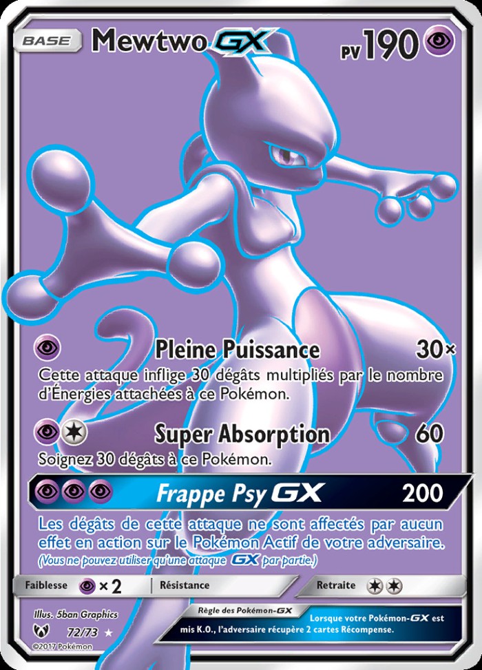 Carte Pokémon: Mewtwo GX