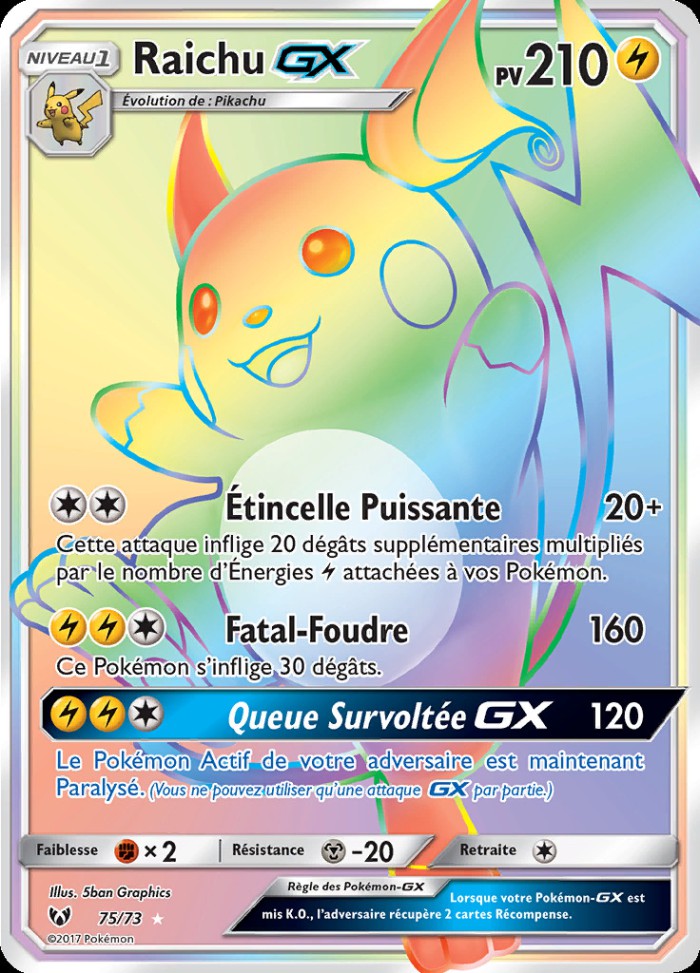 Carte Pokémon: Raichu GX