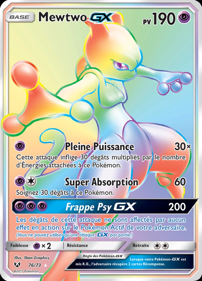 Carte Pokémon: Mewtwo GX