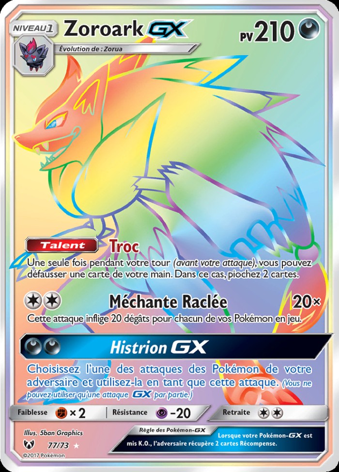 Carte Pokémon: Zoroark GX