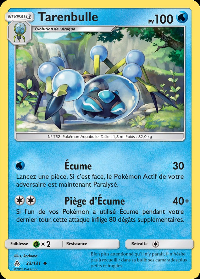 Carte Pokémon: Tarenbulle