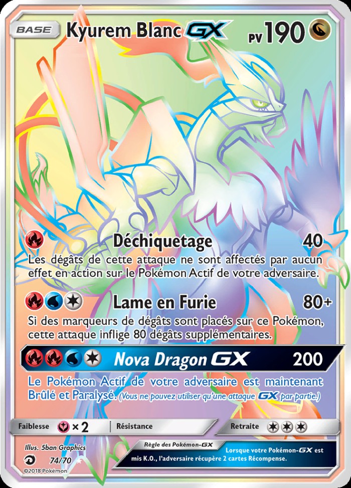 Carte Pokémon: Kyurem Blanc GX