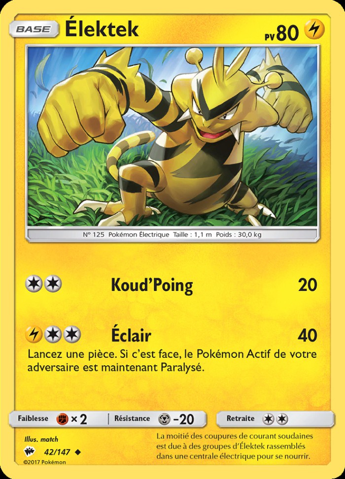 Carte Pokémon: Élektek