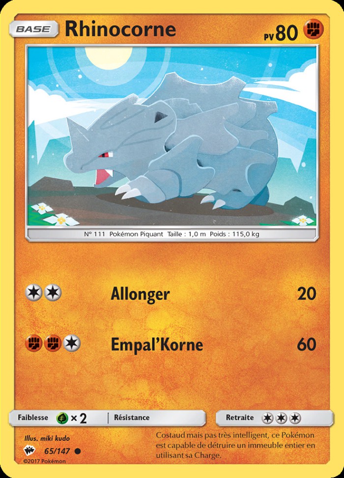 Carte Pokémon: Rhinocorne