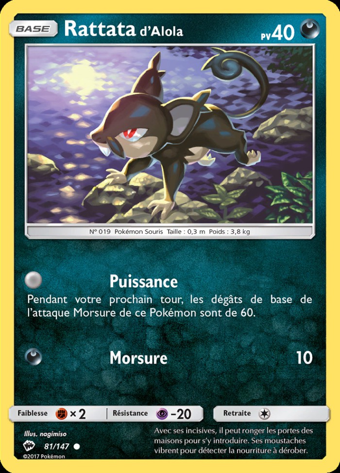 Carte Pokémon: Rattata d'Alola