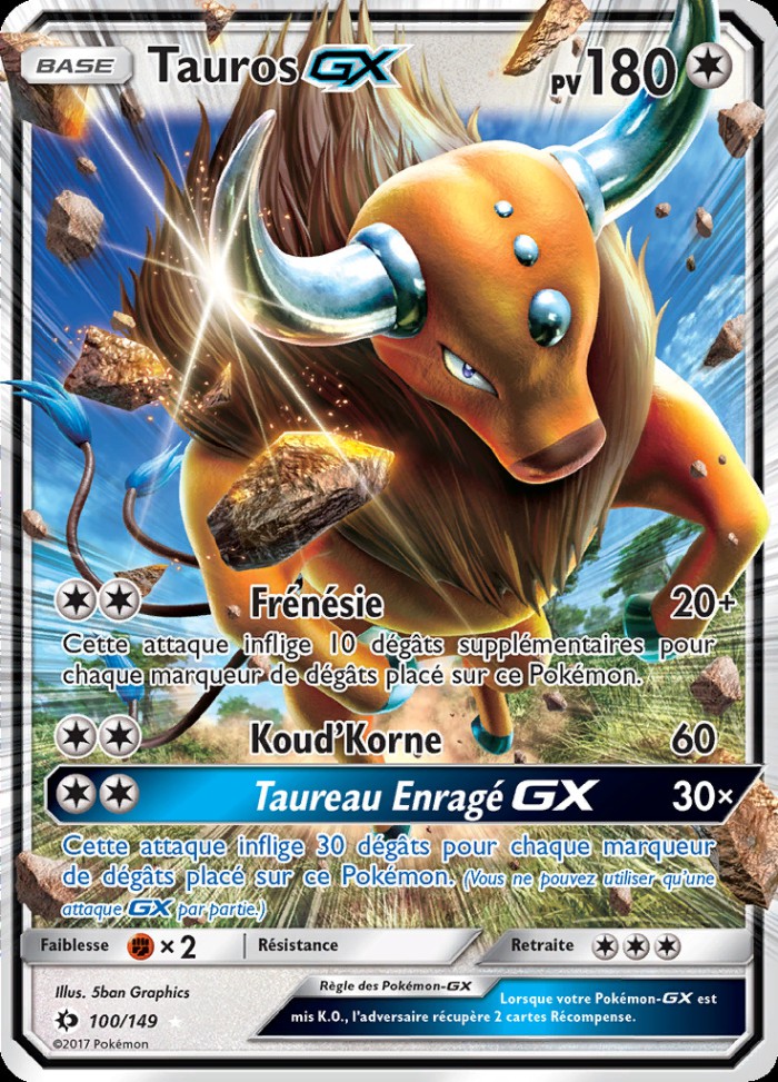 Carte Pokémon: Tauros GX